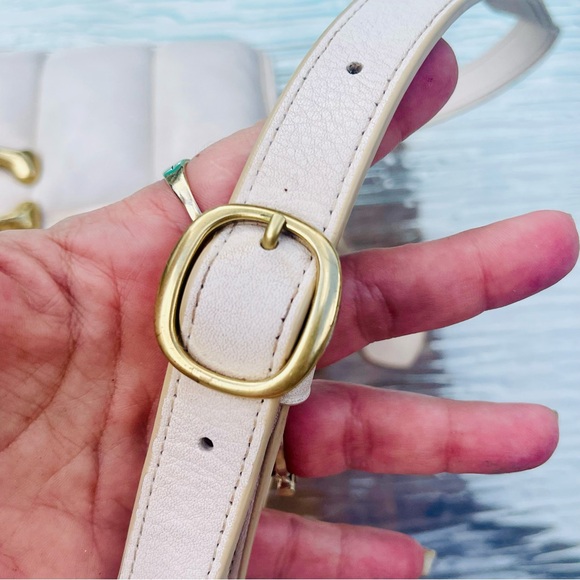 Coach Studio Chalk White Quilted Leather Brass Hardware Shoulder Bag Crossbody - Picture 12 of 15